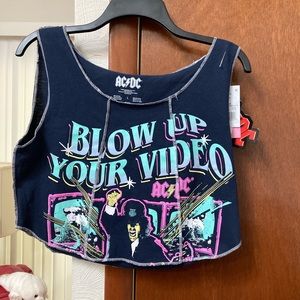 AC/DC crop top NWT